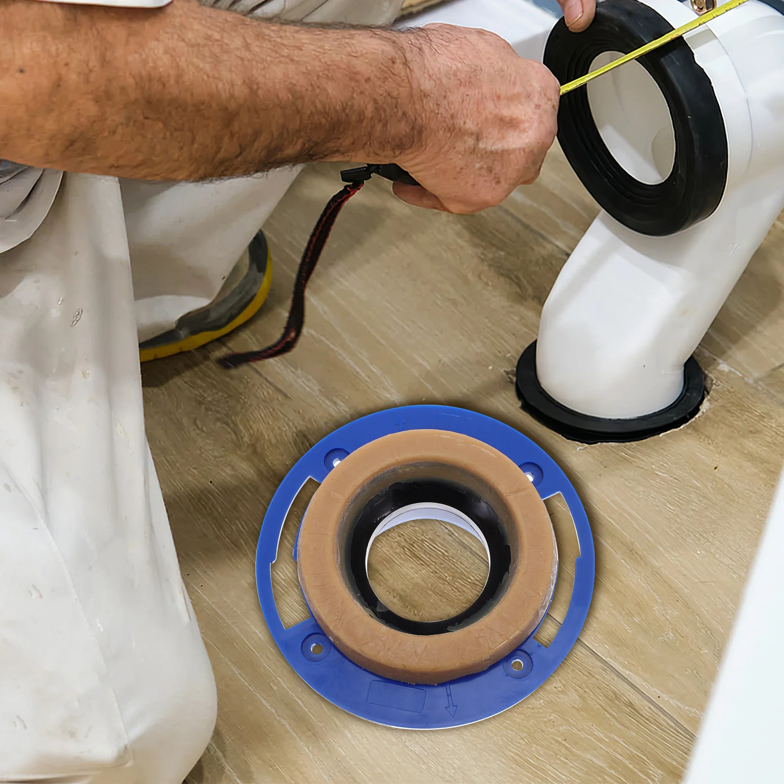 

Toilet Flange Plate Stainless Steel Universal Drain Pipe Connector Bathroom Repair Seal Ring Toilet Flange Kit