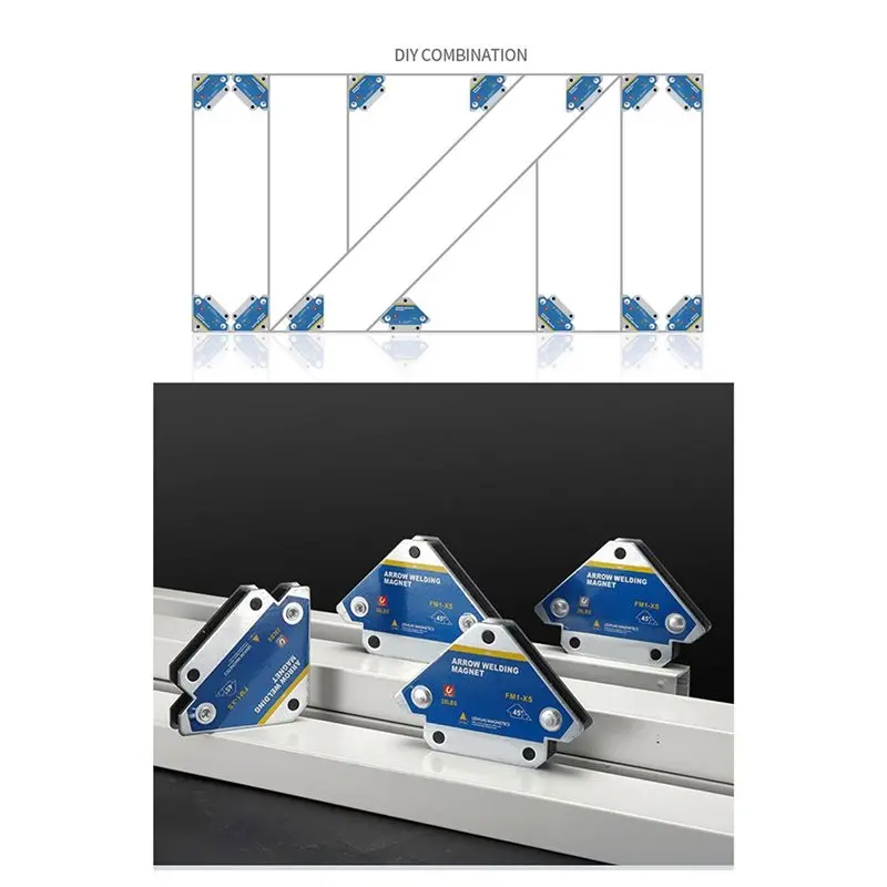 ABRW-Multi-Angle Magnet Weld Positioner 4Pcs Magnetic Welding Fixer 45° 90° 135° Ferrite Auxiliary Locator Tools