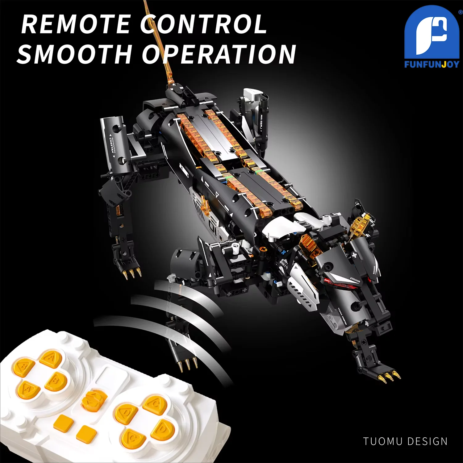 MOC Technical Leopard Animal Building Block Desktop Decoration Remote Control Toys Assembly Model Gift for Children Adult Toy