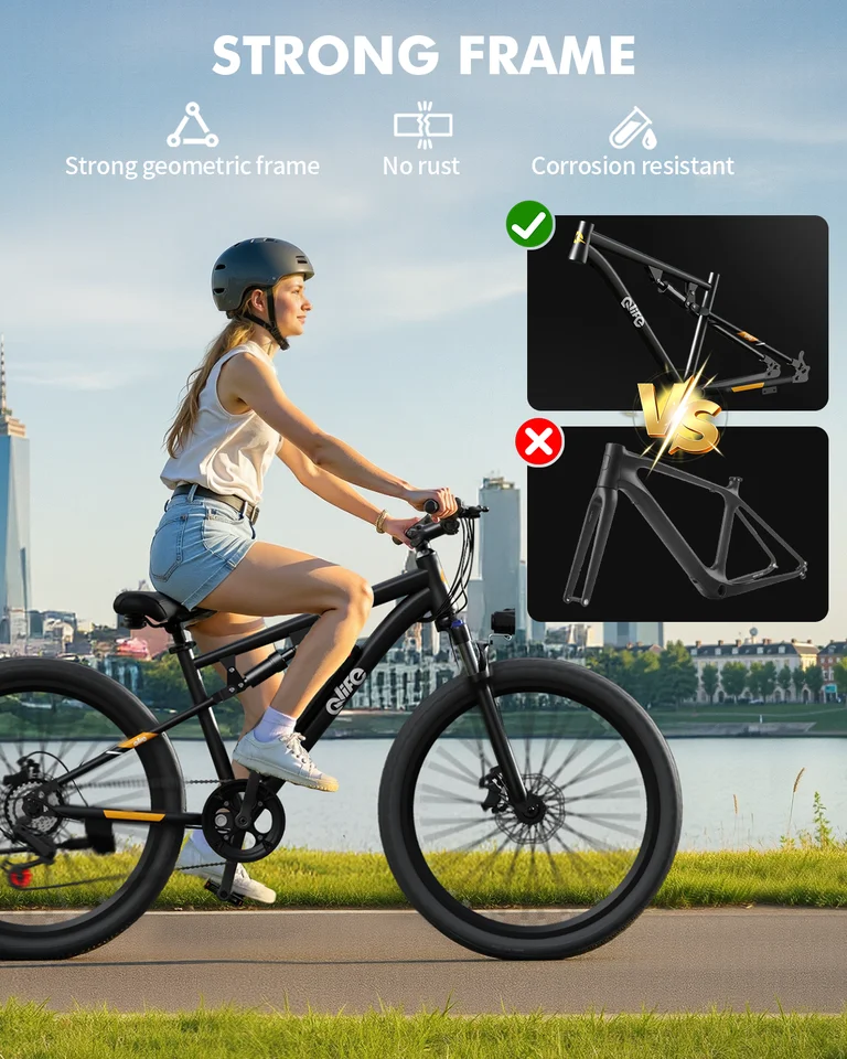Qlife Racer Ultra 27.5" Electric Bicycle for Adults, Full Suspension 21-Speed Mountain Ebike with 1200W Brushless Motor, 48V 10.4AH Removable Battery 55 Miles image 6