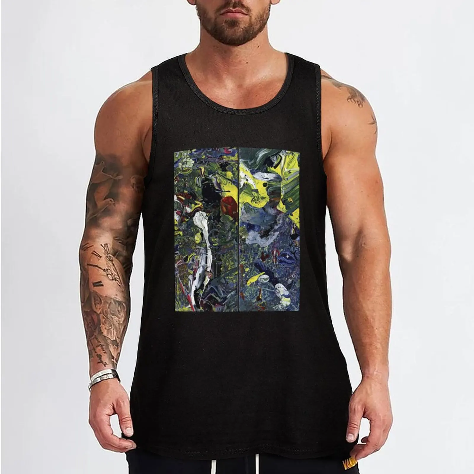 Spatial Insanity Remixed Tank Top Men's tops Men's cotton t-shirt running shirt underwear