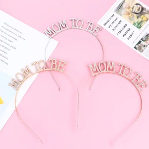 Gold Rose silberne Mutter zu Tiara Crown Bandana für das Baby Baby Girl Girl Felary Babyparty Adresse 1x 8 Hauptverkaufskleid -Offenbarung Tee - №2