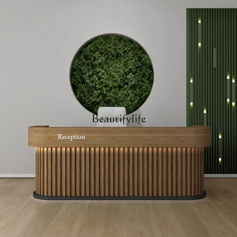 

yj19 Simple Beauty Salon Cashier Counter Lacquered Clothing Store Front Desk
