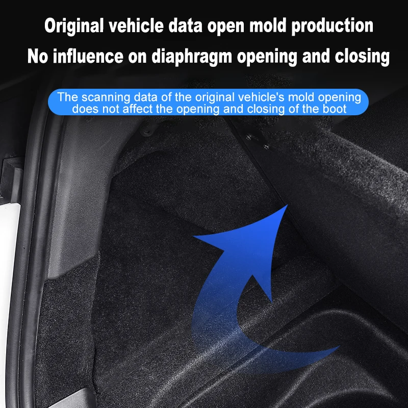 Hinten Trunk Organizer mit Deckel Seite Lagerung Box Für Tesla Modell Y 2021 2022 Wasserdicht Geruchlos Müll Bins Auto Zubehör