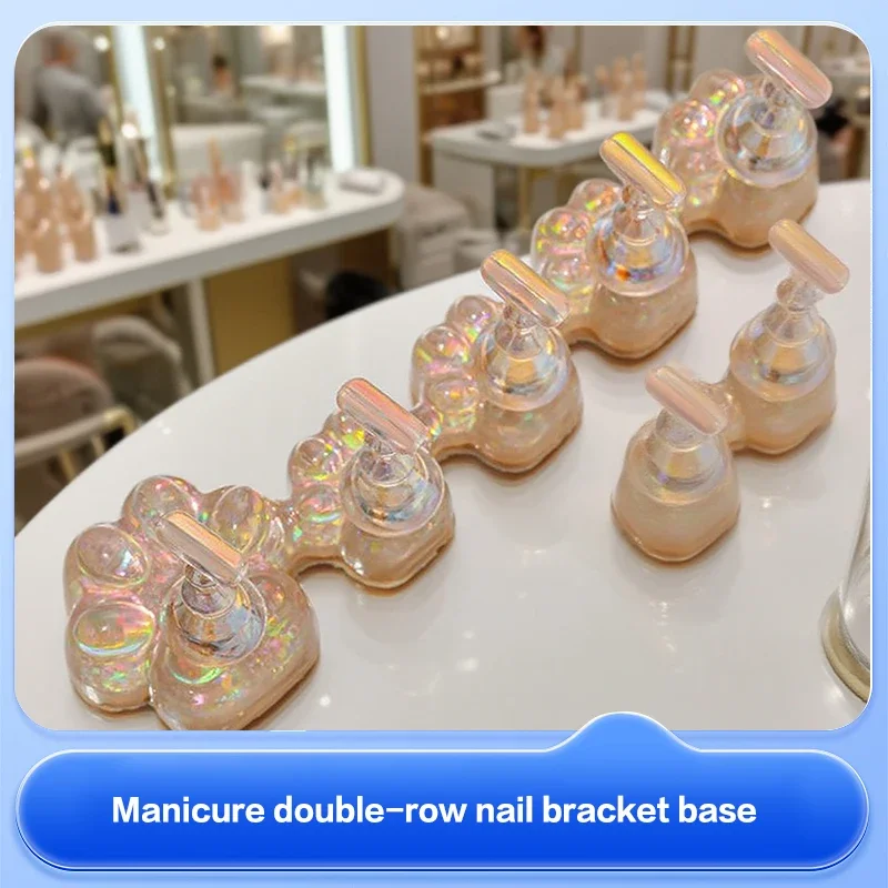 Magnetic Cat Claw Nail Stand For Press On Nails Aurora Resin Showing Shelves Nail Display Holder Manicure Organizer Tools