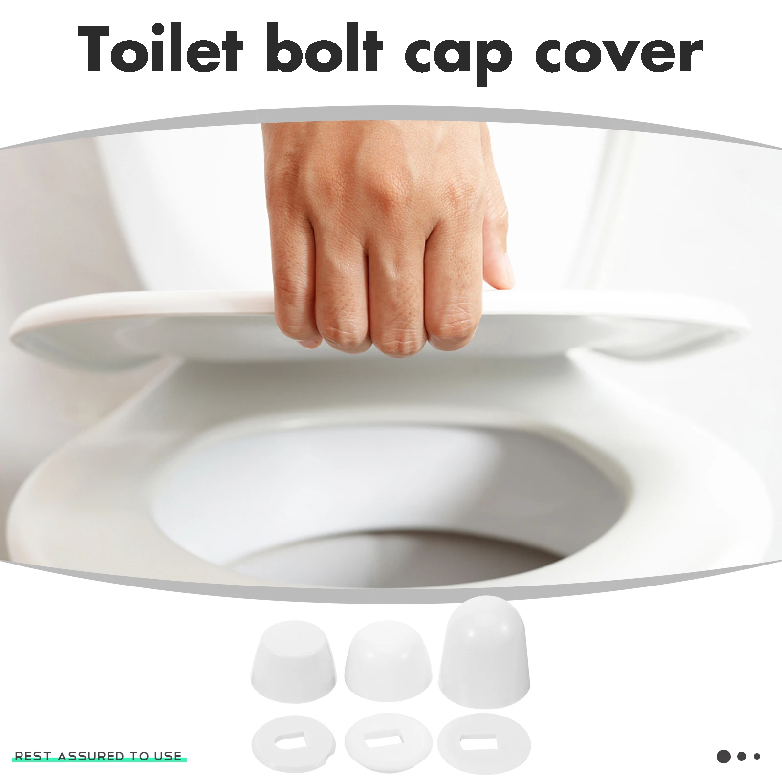 

Toilet Floor Bolts Sets Decorative Covers Replacement Parts Caps Bowl Installation Accessories Plastic Bolt Covers Sturdy