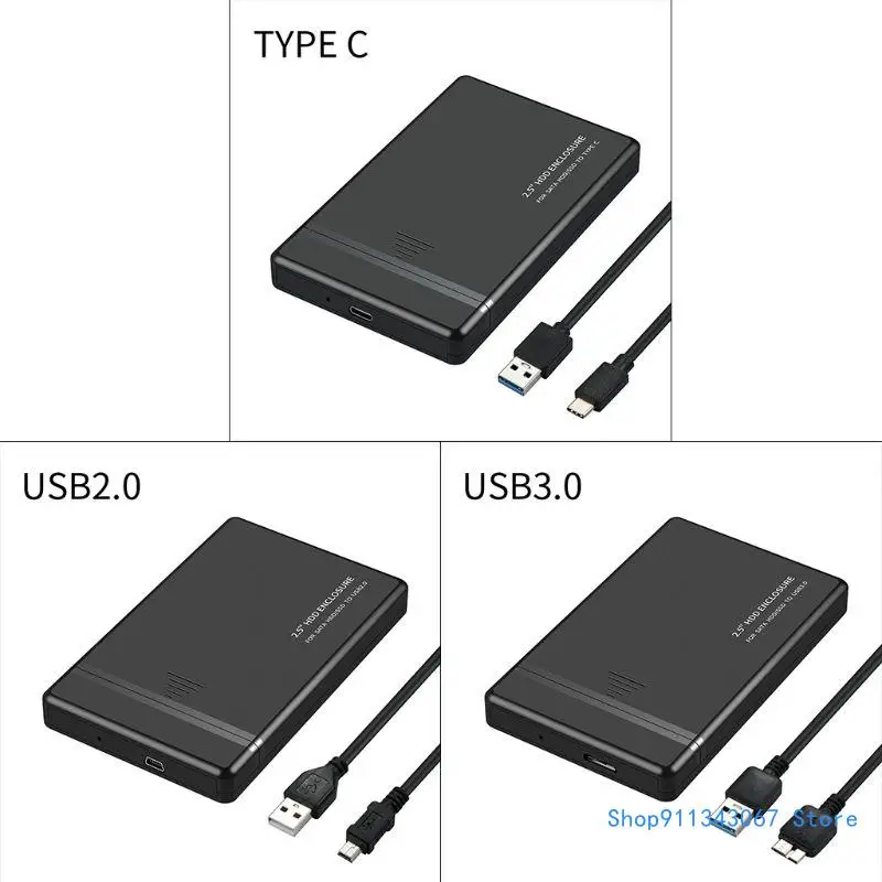 

External Hard Enclosure for Case USB3.0 2.0 Type C HDD Hard Storage Drop shipping