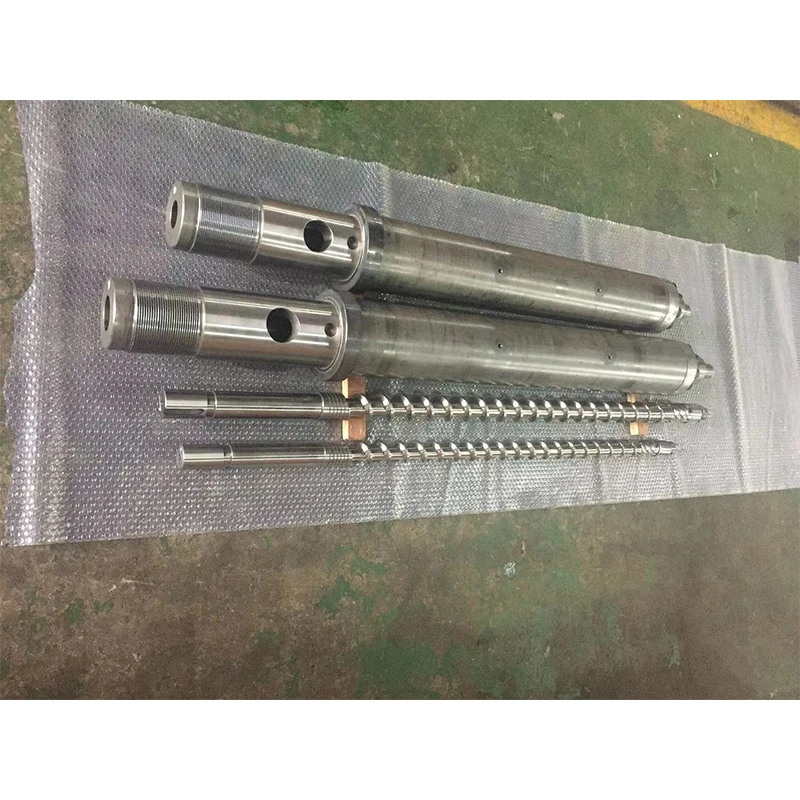 Nitrided and Bimetallic Treatment Injection Molding Screw Barrel Custom Service