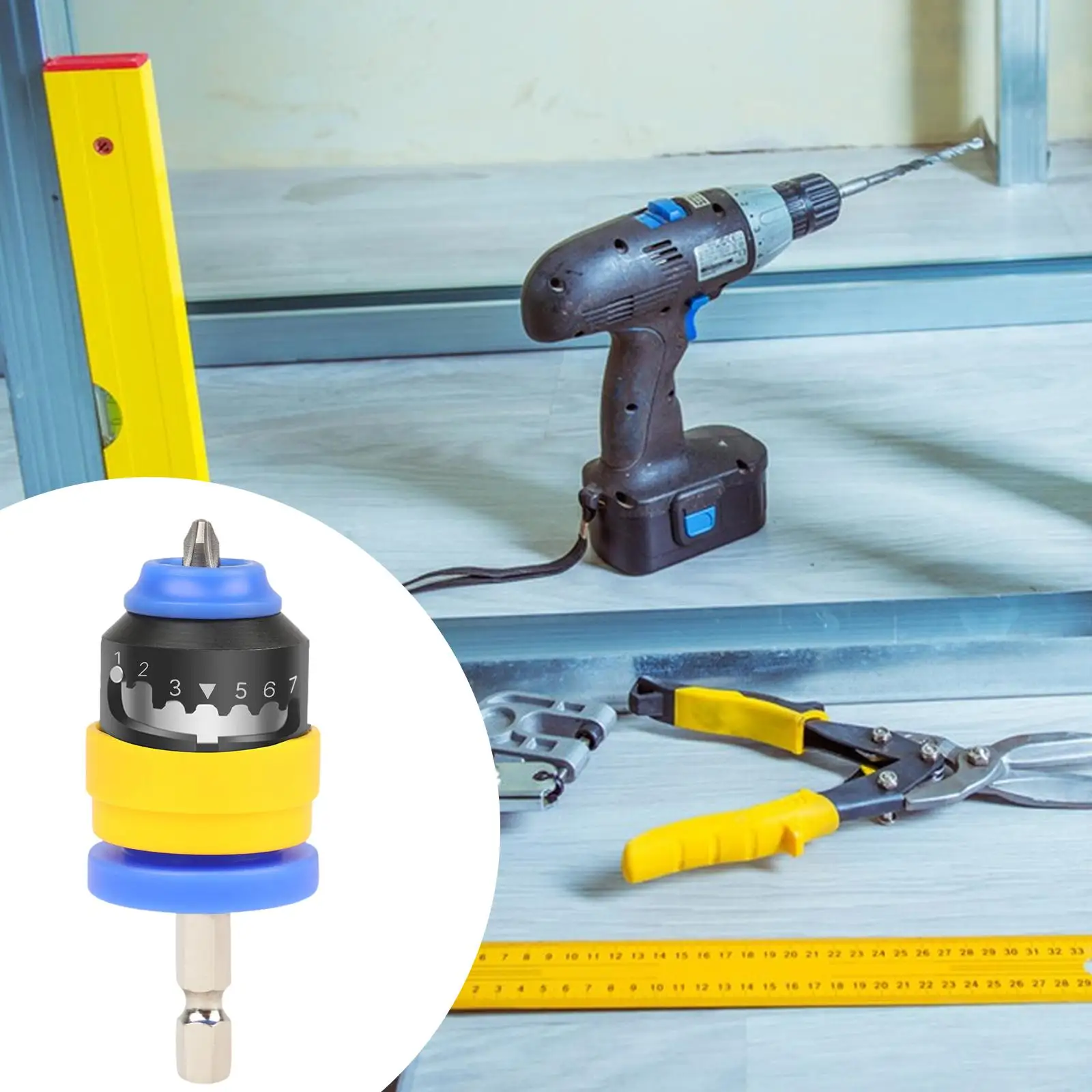 

Многоцелевой установщик винтов для битов для позиционирования гипсокартона с пакетной головкой