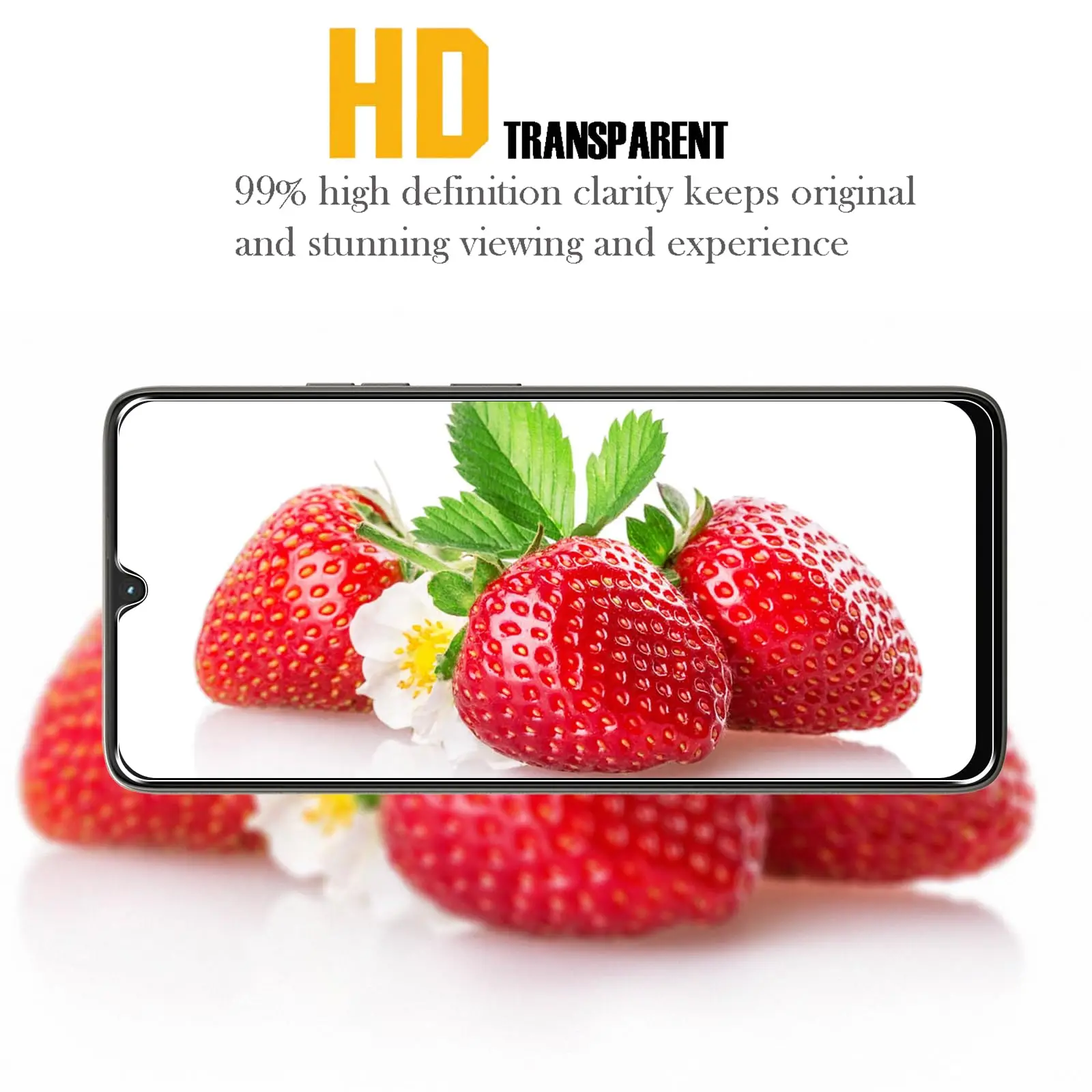 Displayschutzfolie für Motorola Moto G06 Power, gehärtetes Glas, HD, 9H, transparent, klar, kratzfest, case-freundlich – Detail 3
