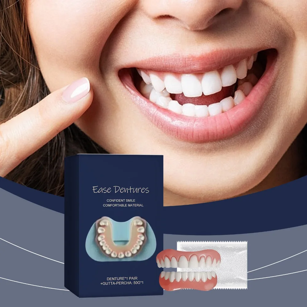 Adjustable False Teeth Kit - Hypoallergenic Cosmetic Dentures for Instant Smile Correction & Daily Comfort