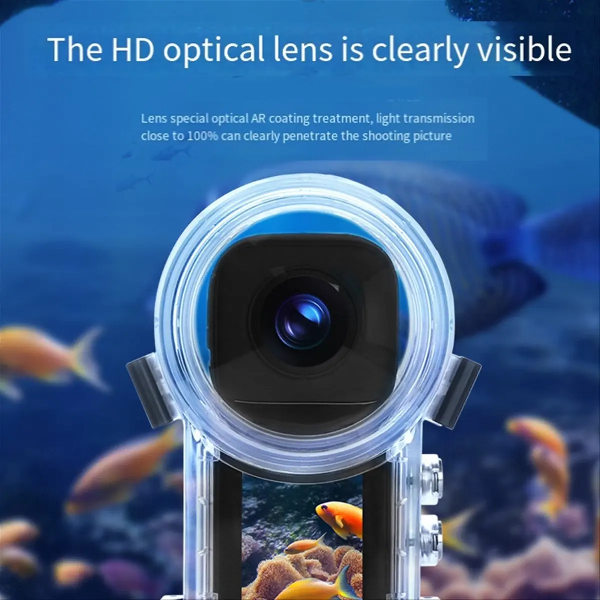 giftnew Action Camera Waterproof Case for Insta360X4 Full Stealth Dive Case 360 Degree 50m Waterproof Case Protective Case