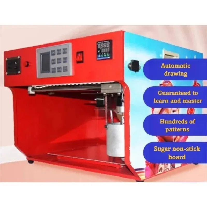

【From China】Commercial Automatic Sugar Painting Machine Music Intelligent Candy Figure Maker For Street Stall Small Business Sta