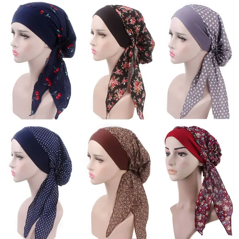 

Womens Chemo Hat Turban for Head Scarves Pre-Tied Headwear Bandana Elastic Band