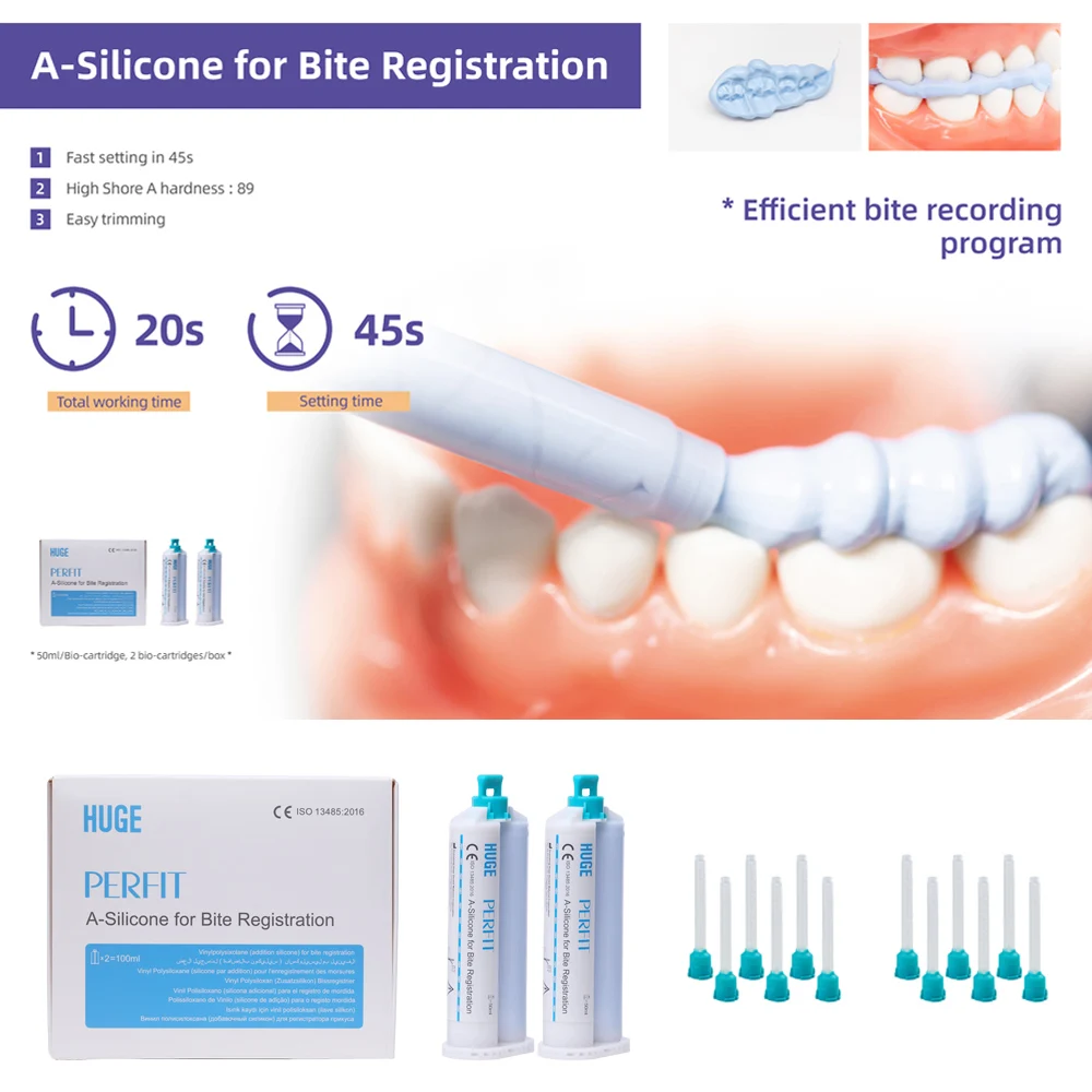 Huge Perfit Dental Bite Registration Occlusal Impression A Silicone Elastomeric Teeth Surface Record Dentist Clinical Materials