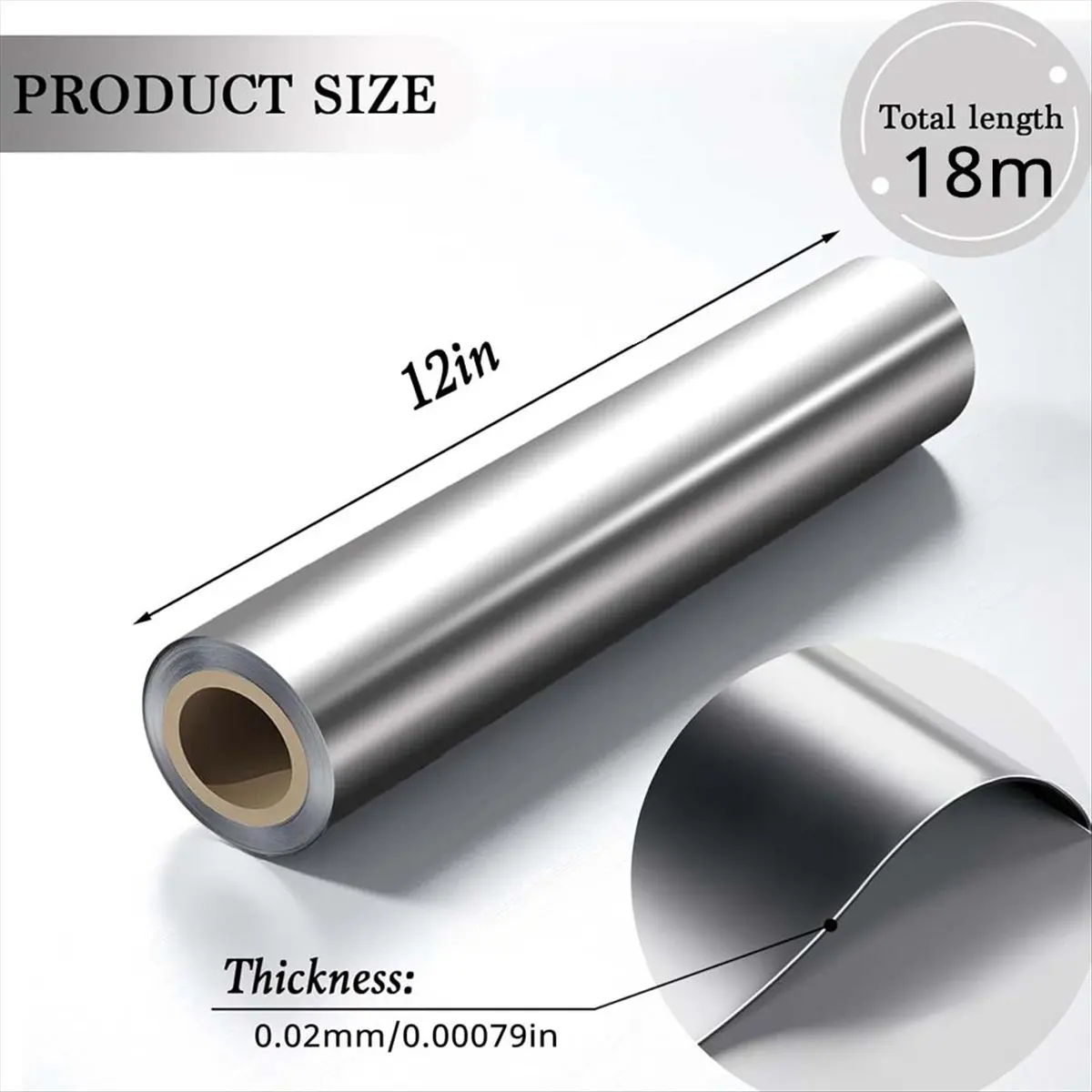 Reliable- Aluminum Foil Roll for DIY Crafts - 0.02mm Silver Metal Sheet, Multipurpose Tin Foil for Art, Gifts & Home Projects