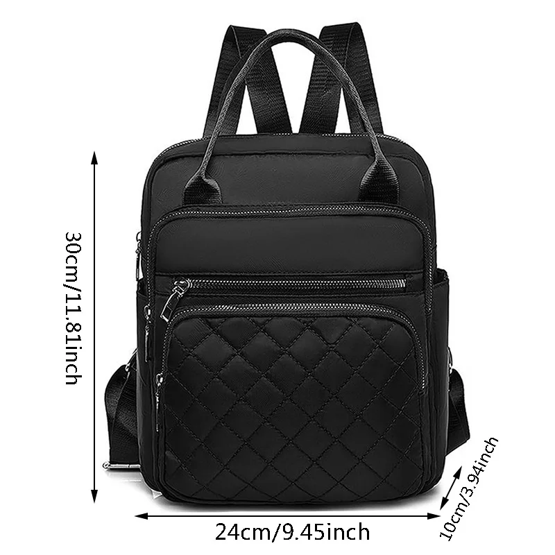 Women Backpack Travel Casual Waterproof Women's Shoulder Bags Female Large Capacity Oxford Rucksack Black Purse Casual Ruck