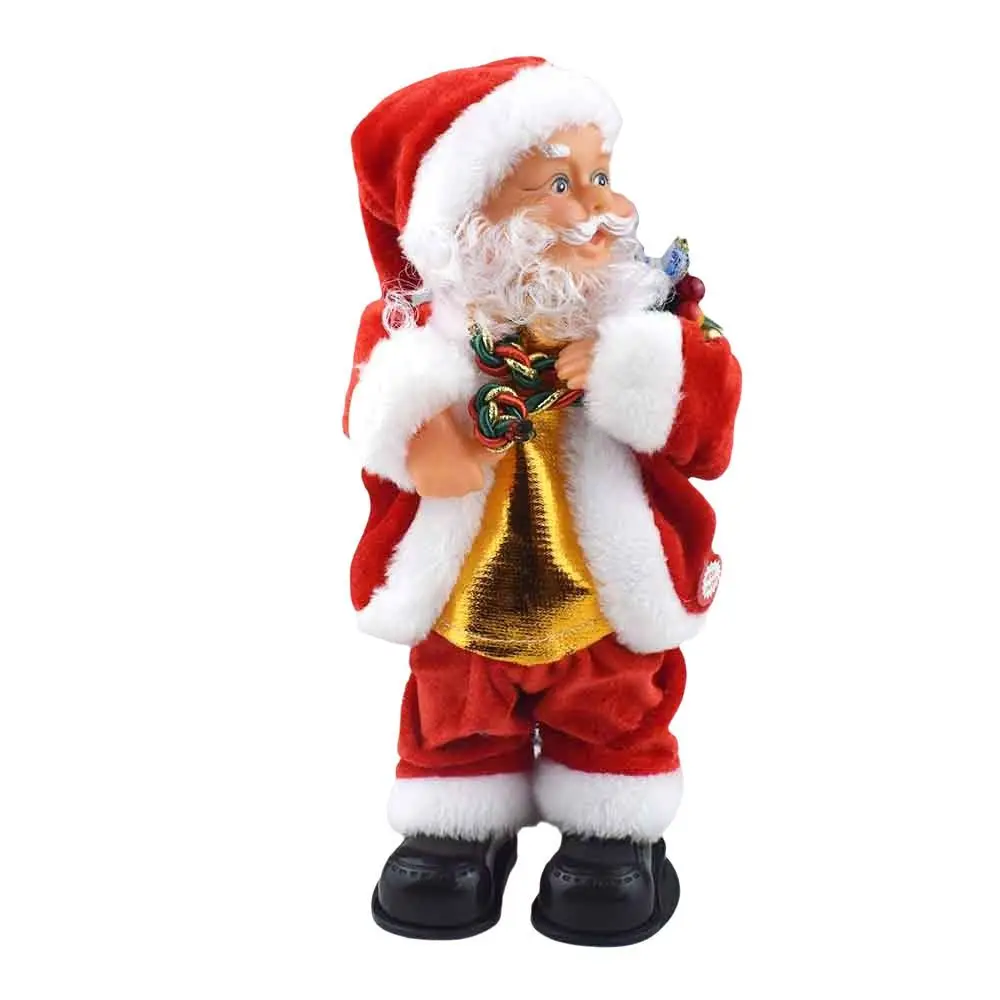 Funny Standing Santa Claus Decorations Electric with Music Xmas Tree Ornament Santa Claus Twerking Figurine Gifts