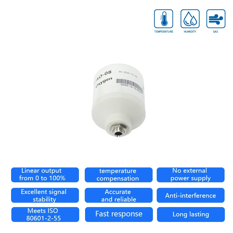 2PCS GBeelee Concentration Of Oxygen Gas Sensor BL-QT-AO-08 Medical O2