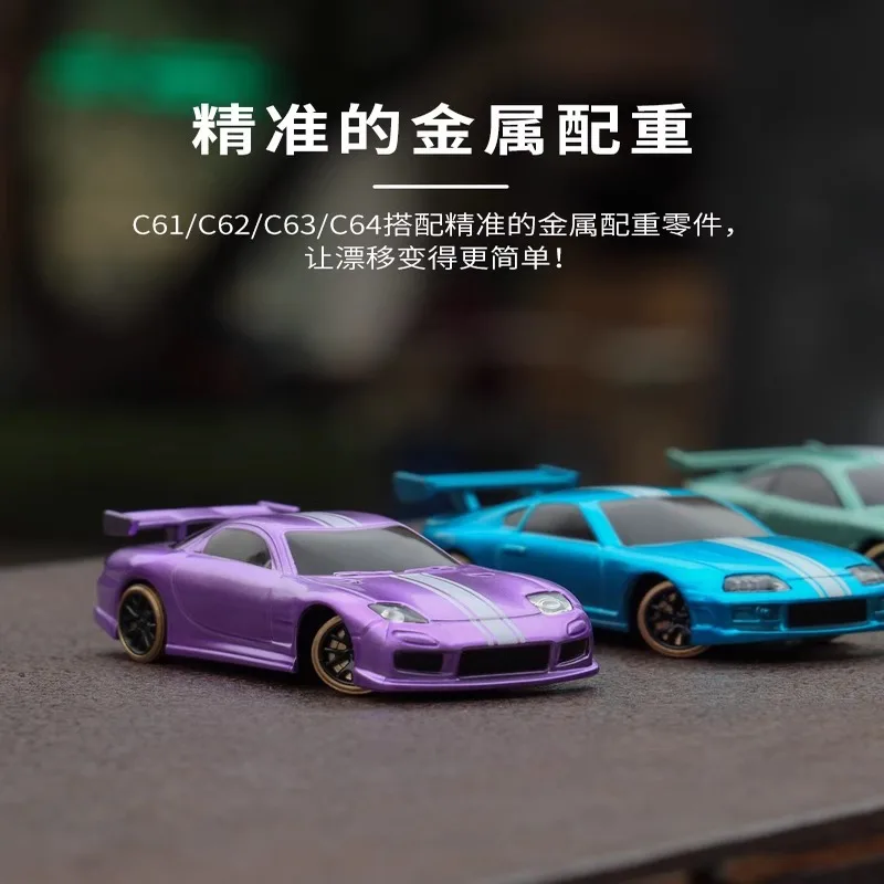 

Turbo Racing Мини-автомобиль с дистанционным управлением 1:76 Полномасштабный гироскоп Радиоуправляемый автомобиль с дистанционным управлением Мода Модель автомобиля Игрушечный автомобиль для дрифта