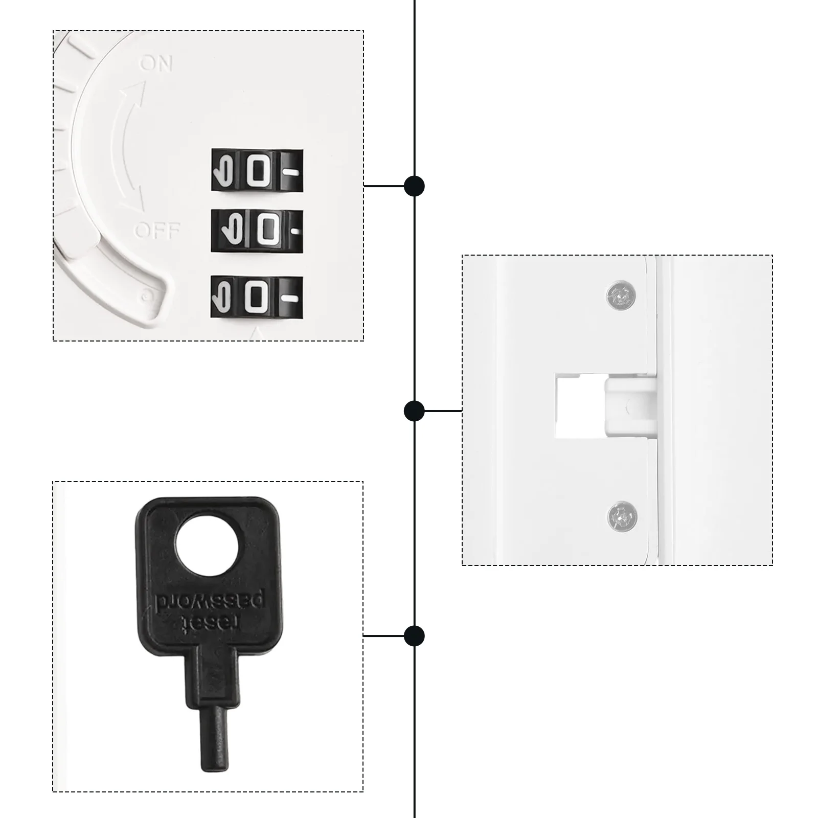 

For Cabinets Cabinet Lock Combination Lock Home ABS Material Convenient Combination Lock Long-lasting Performance