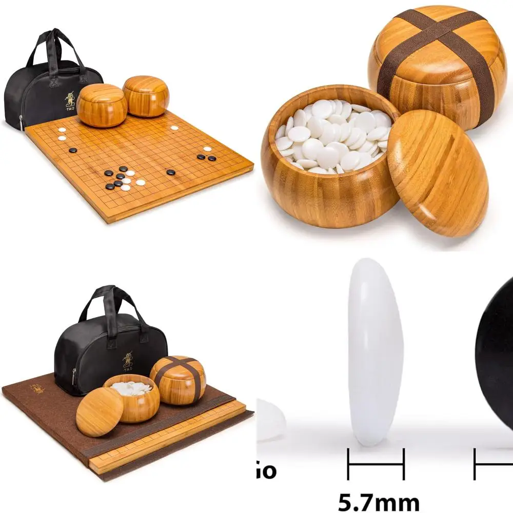 

Classic 19x19/13x13 Go Set with Bamboo Board, Melamine Stones, and Bowls