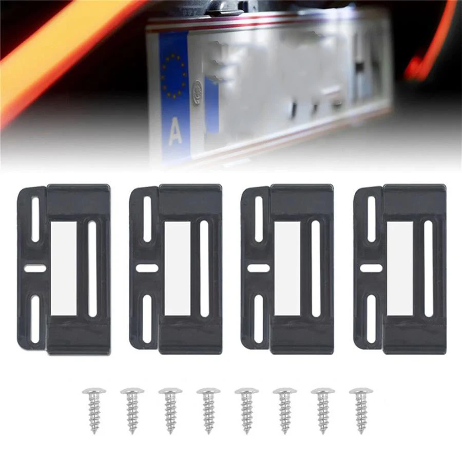 

1set Universal License Plate Frame Set Modern Car Durable Protective Car License Plate Holder For European Car License Plate