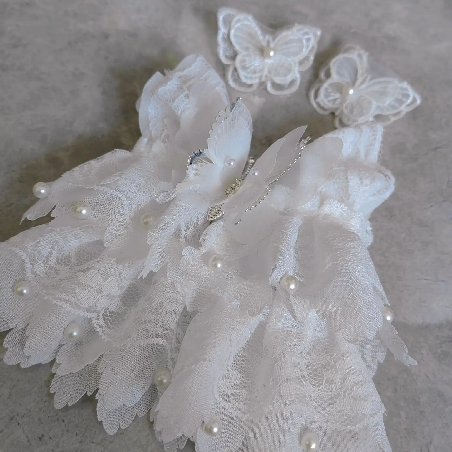Butterfly Princess Style Series 15/20cm Universal Cotton Baby Doll Mini Dress Includes White Silk Dress with Hairpin
