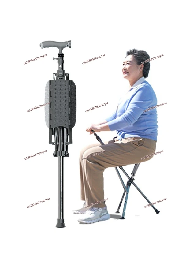 

Stools Folded and Portable, Non-slip for The Elderly, Walkers, Chairs, Dual-purpose Crutches, Walking with Stools and Canes
