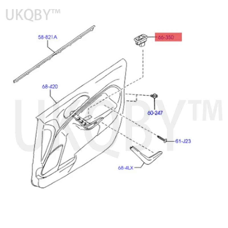 apply Fo rd Fi es ta 09-12 Front Left Elevator Switch Electric Window Switch Front L DK4966350B