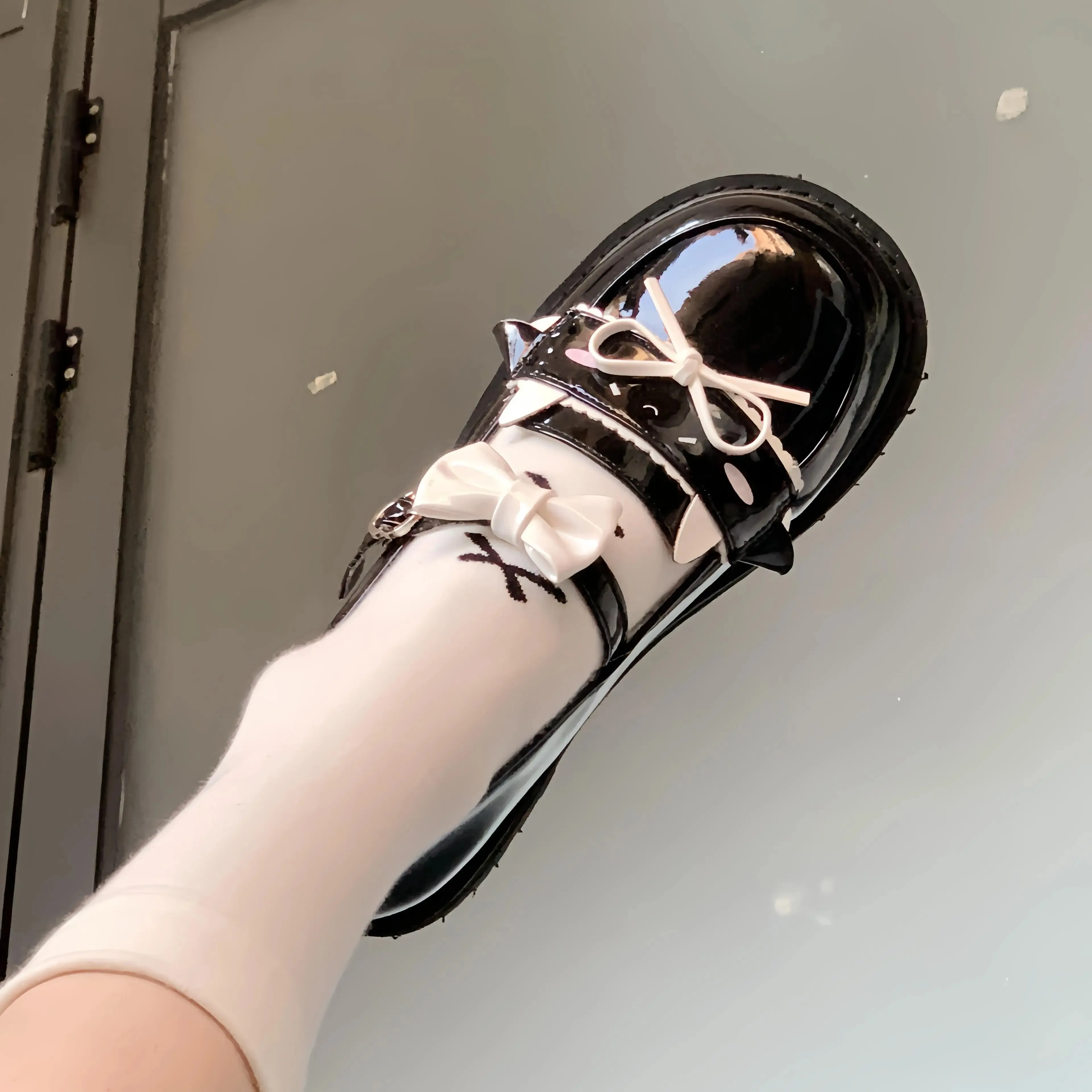 Cute Girl Flat Bottom Single Shoes Original Lolita Style Kawaii Footwear for Teens Casual round Toe Platform Flats