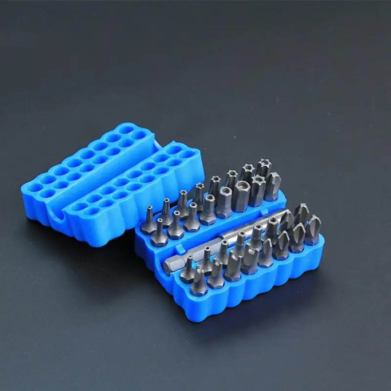 33pcs Safety Bit Set with Extension Bit Holder Tamper Proof Security Torq Hex Star Spanner Tri Wing Screwdriver Magnetic Bits