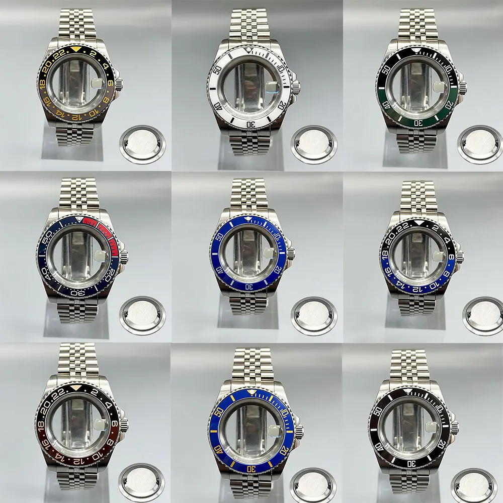 40mm Watch 20mm Bracelet Set Case Sapphire Crystal Glass For Seiko Nh35 Nh36 Eta 2824 Miyota 8215 Movement 28.5mm YACHT-MASTER