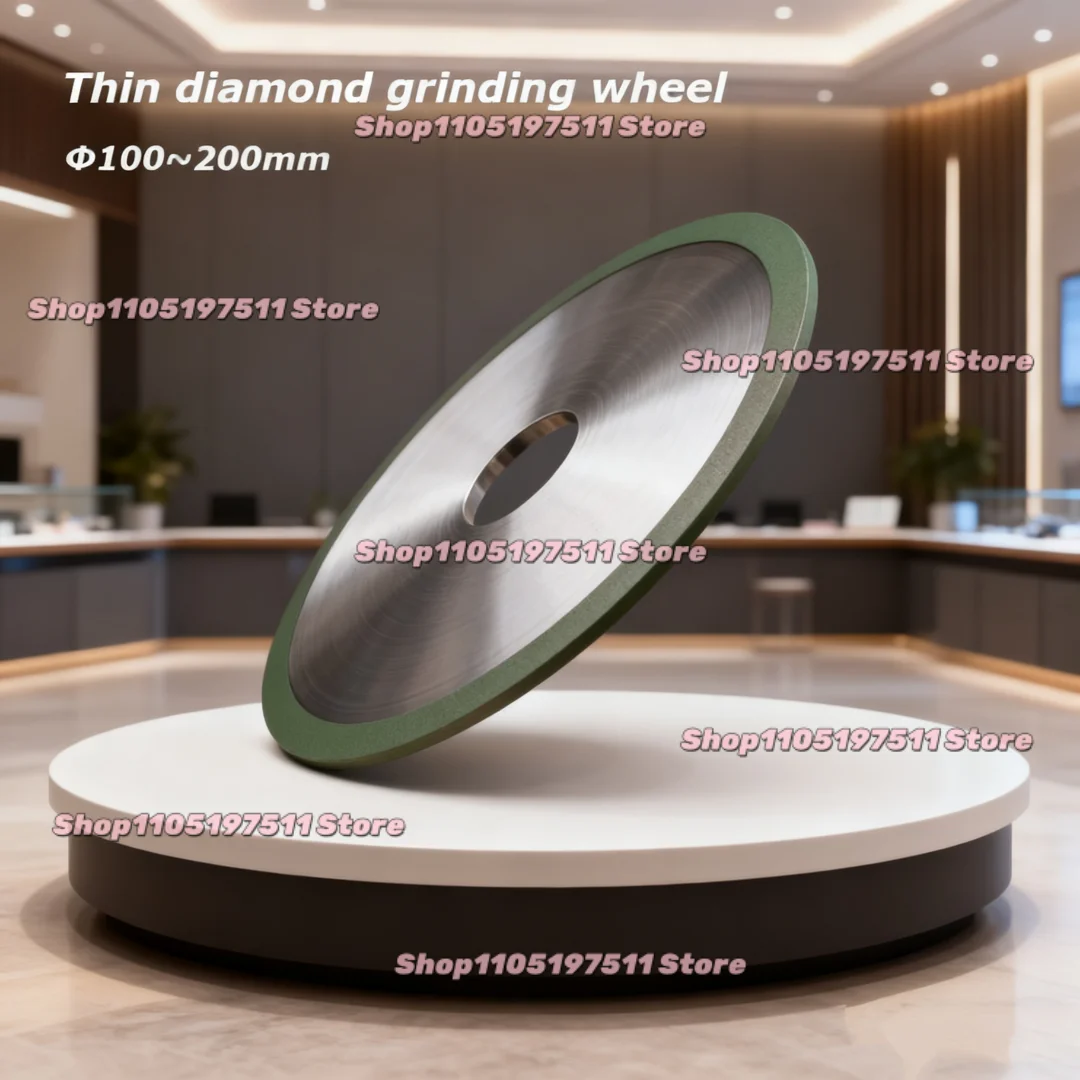 Φ100~200mm Resin Grinding Wheel Thickness 1mm Diamond Cutting Disc Tool for Cutting Glass Tube Quartz Stone Tungsten Steel