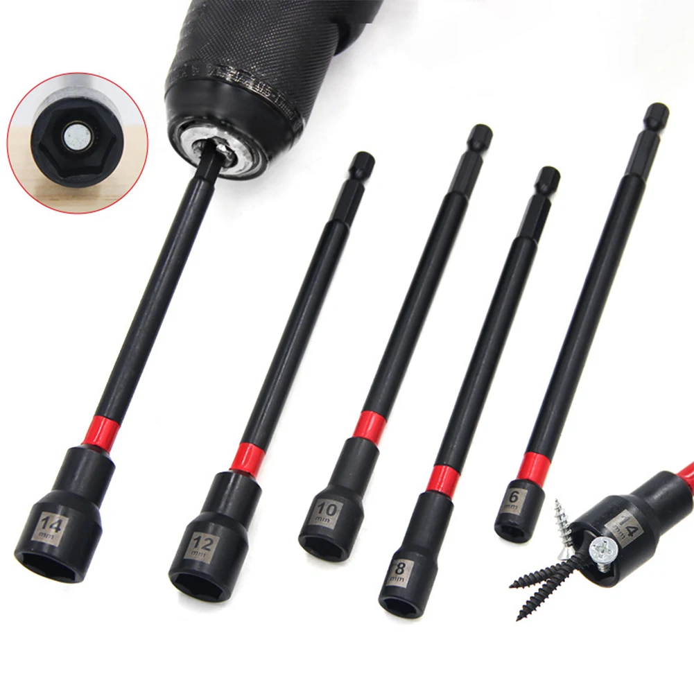 150mm Magnetic Socket Wrench Wrench Extension Bar Hex Nut Driver Drill Bit Adapter Socket Wrench Extension Sleeve Connecting Rod