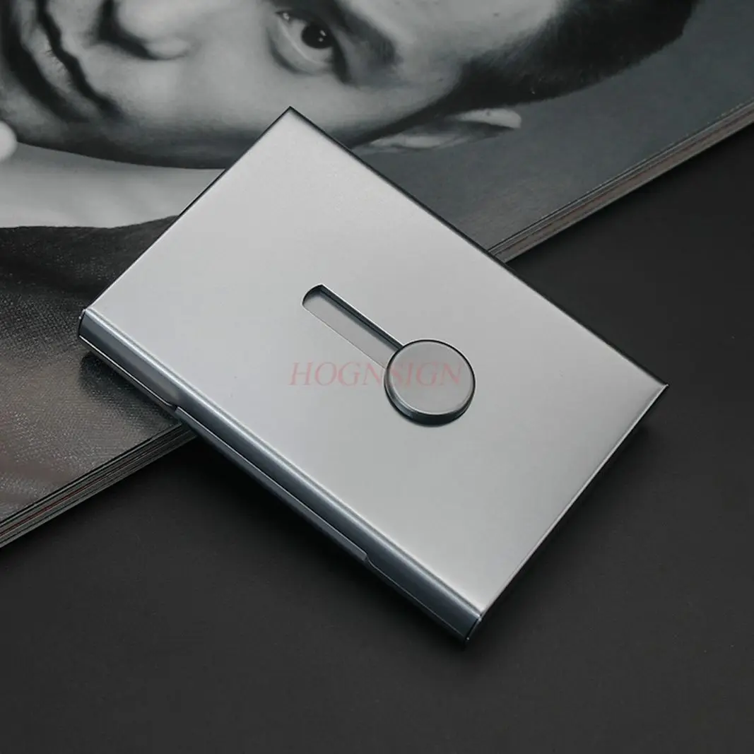 1pcs Business card holder, hand push, high-end business, large capacity