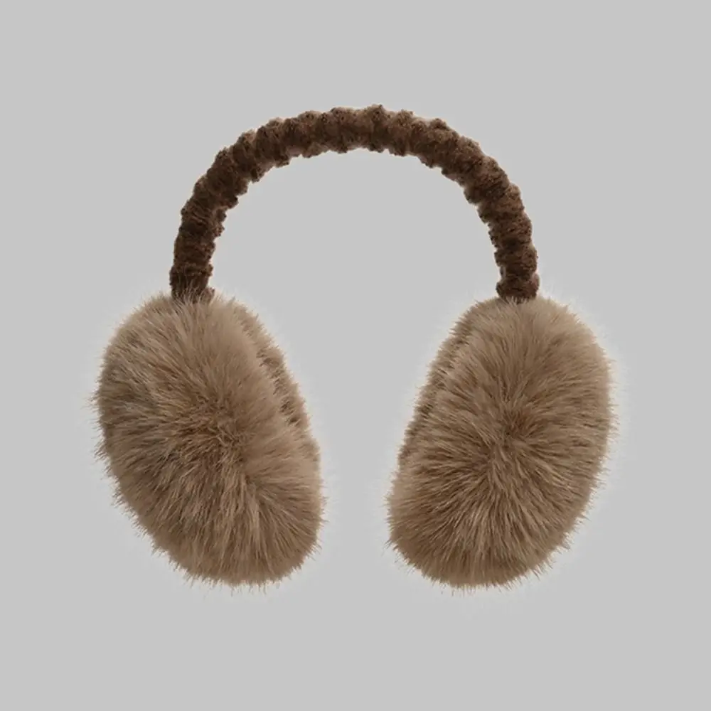 Inverno quente dobrável earmuffs proteção contra frio engrossado dobrável orelha mais quente anticongelante pele do falso orelha-muffs para mulheres ao ar livre