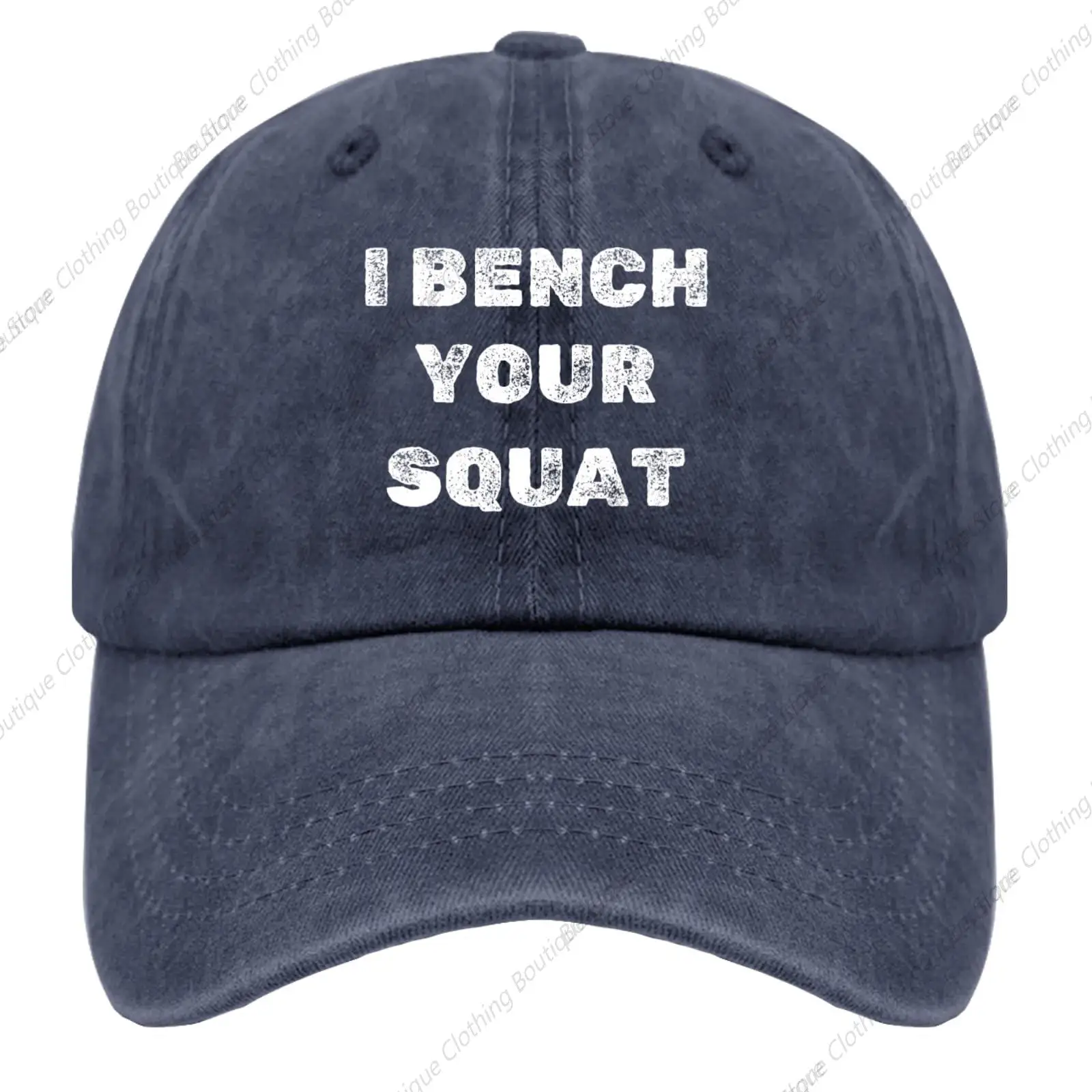 Funny Hat I Bench Your Squat Hats Funny Golf Hat Gifts Running Hat Birthday Travel Hat Gifts Hiking Hat Navy Blue