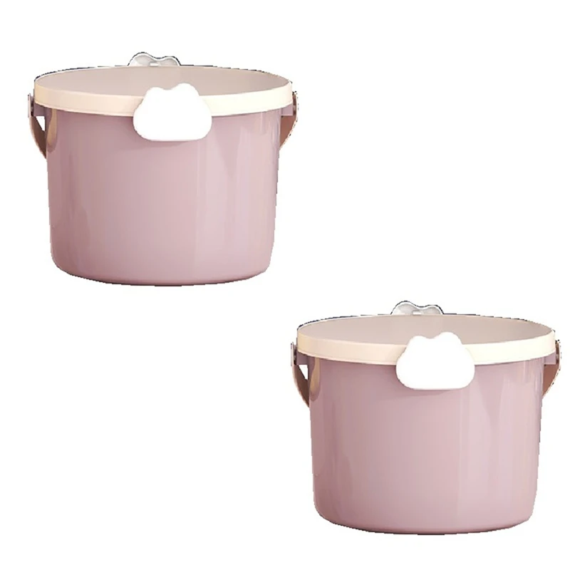 Handheld Bucket For Children's Toys Building Block Packaging Barrel Circular Storage Barrel