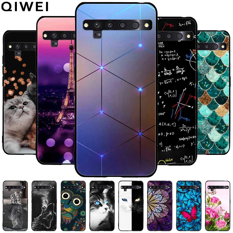 For TCL 10 Pro Case 6.47\'\' Cute Fashion Soft TPU Silicone Cover for TCL 10 Pro 10Pro Phone Cases T799B T799H Cartoon Cats Fundas