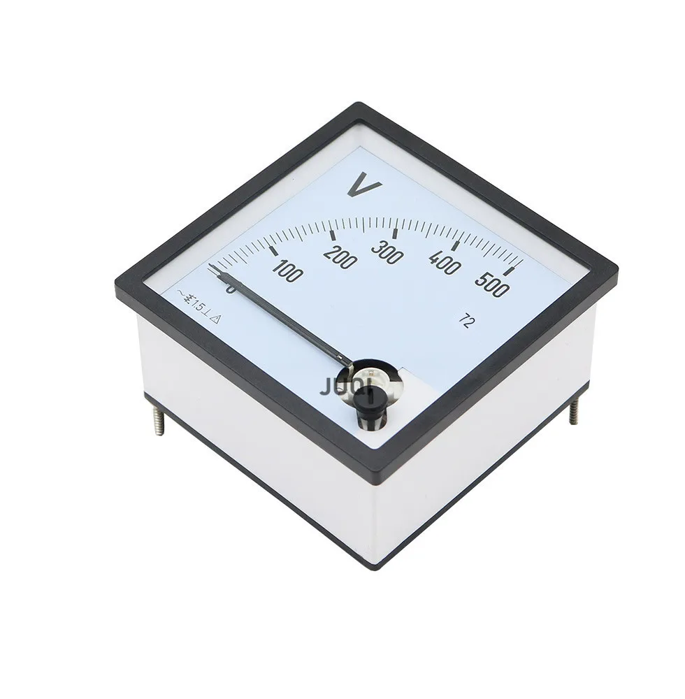 SQ-72 Pointer type AC voltmeter 50V 100V 150V 250V 300V 450V  500V 750V 1000V Range Analog Voltmeter Gauge Panel 72x72mm