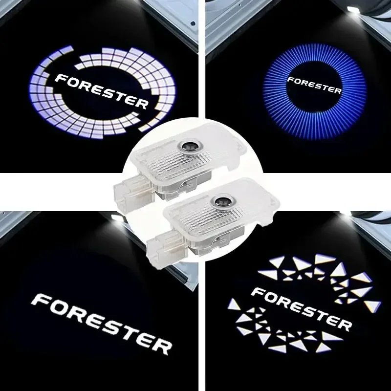 

2pcs Car Wireless Door LED Welcome Courtesy Shadow Projector Lamp Logo Lights For Subaru Forester 2013-2020 2021 2022 2023 2024