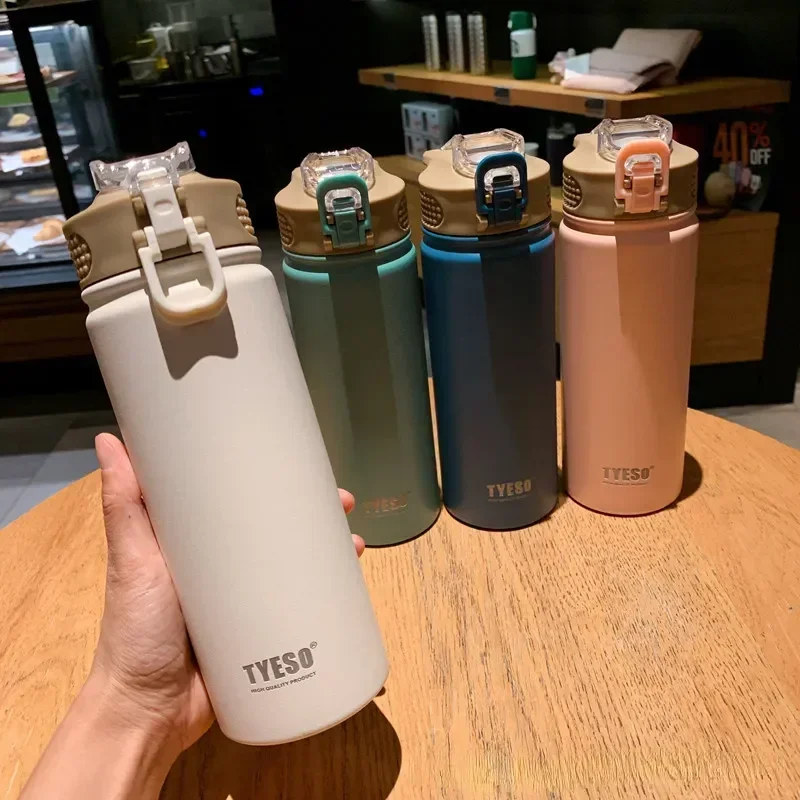 

Stainless Steel Thermos Water Bottle Thermal Coffee Mug with Straw Insulated Bottle Travle Tumbler Vacuum Flasks Drinkware