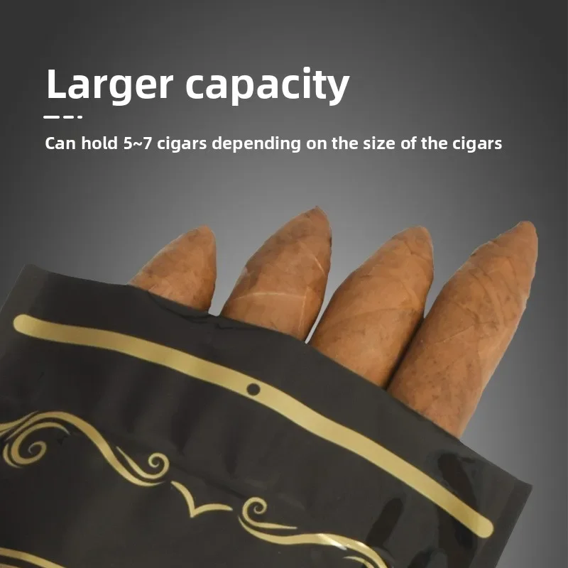 10 قطعة كيس التعبئة والتغليف المرطب المقاوم للرطوبة نافذة واضحة توالت السيجار كيس التعبئة والتغليف الأغلاق ختم كيس من البلاستيك المسطح