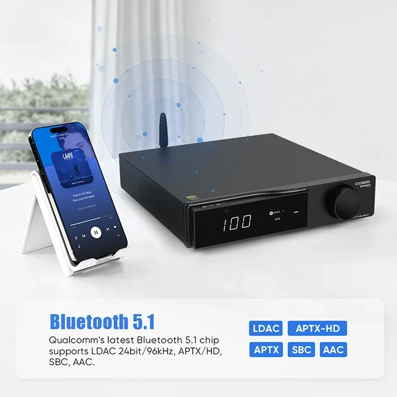 SMSL DO100 Pro Bluetooth 5.1 Dual ES9039Q2M Hi-Res MQA DAC Decoder DSD512 OPA1612 HDMI-ARC High End Digital DAC for PS5 DO100pro