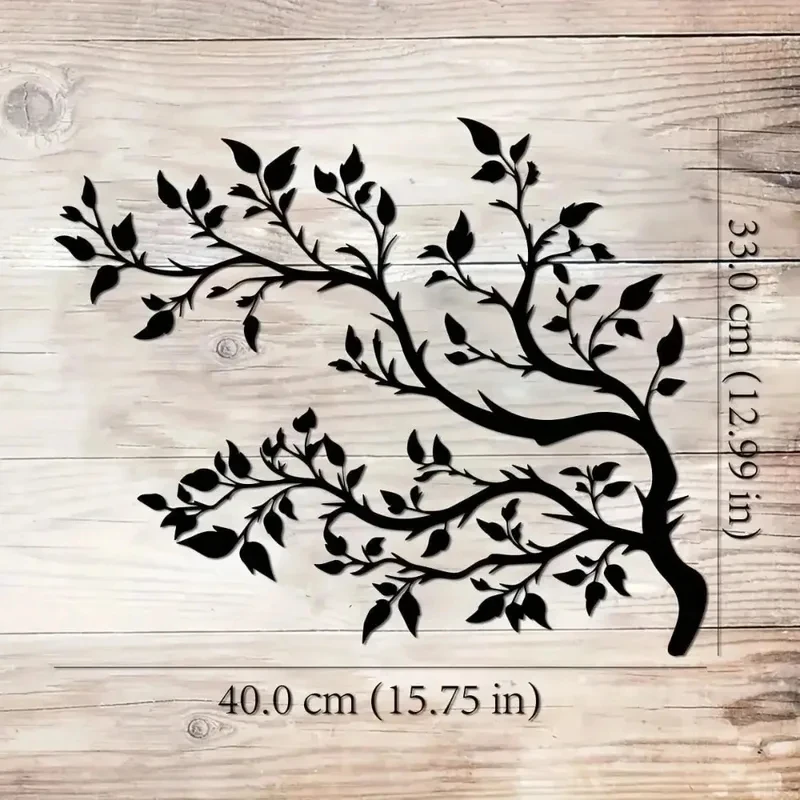 Metal Tree Wall Art Iron Hanging Sculpture Twisted Branch Design Home Garden Balcony Decor Artistic Iron Wall Ornament 1PC