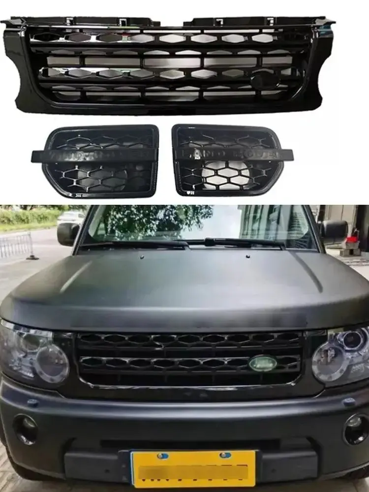 3PCS Front Grille Mesh Side Vent Fits For LR Land Rover Discovery 4 LR4 2014-2016