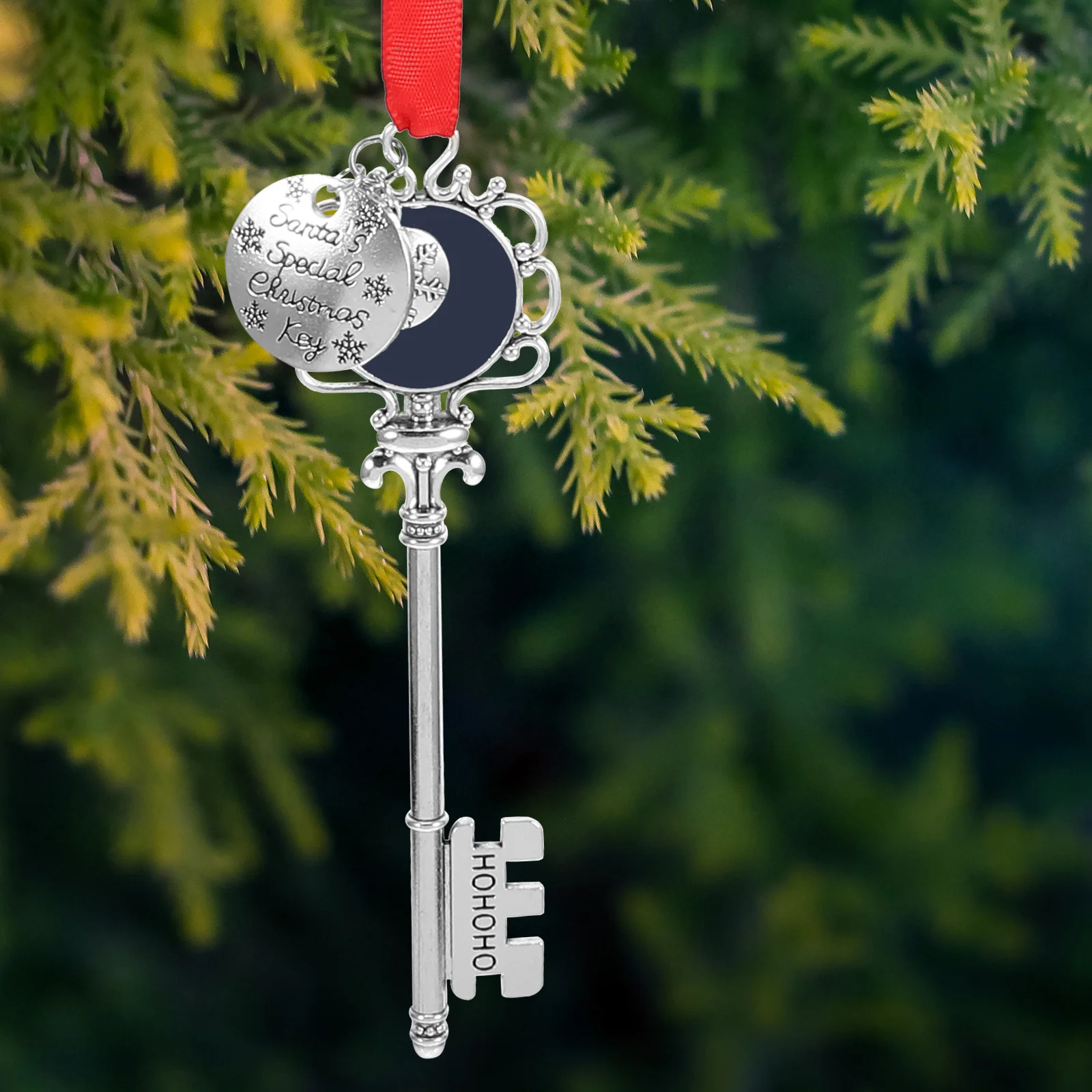 

3pcs Christmas Keychain Pendant Alloy Key Decor Assorted Colors Portable Key Accessory Holiday Gift Ornament Party Supplies