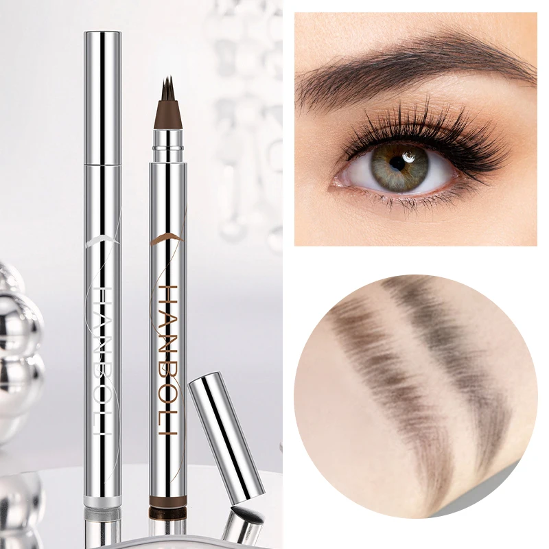 2 Colors Multi-pronged Fuzzy Eyebrow Pen, Waterproof Long-Lasting Eyebrow Tint, Easy To Draw Eyebrow Pencil For Women Makeup