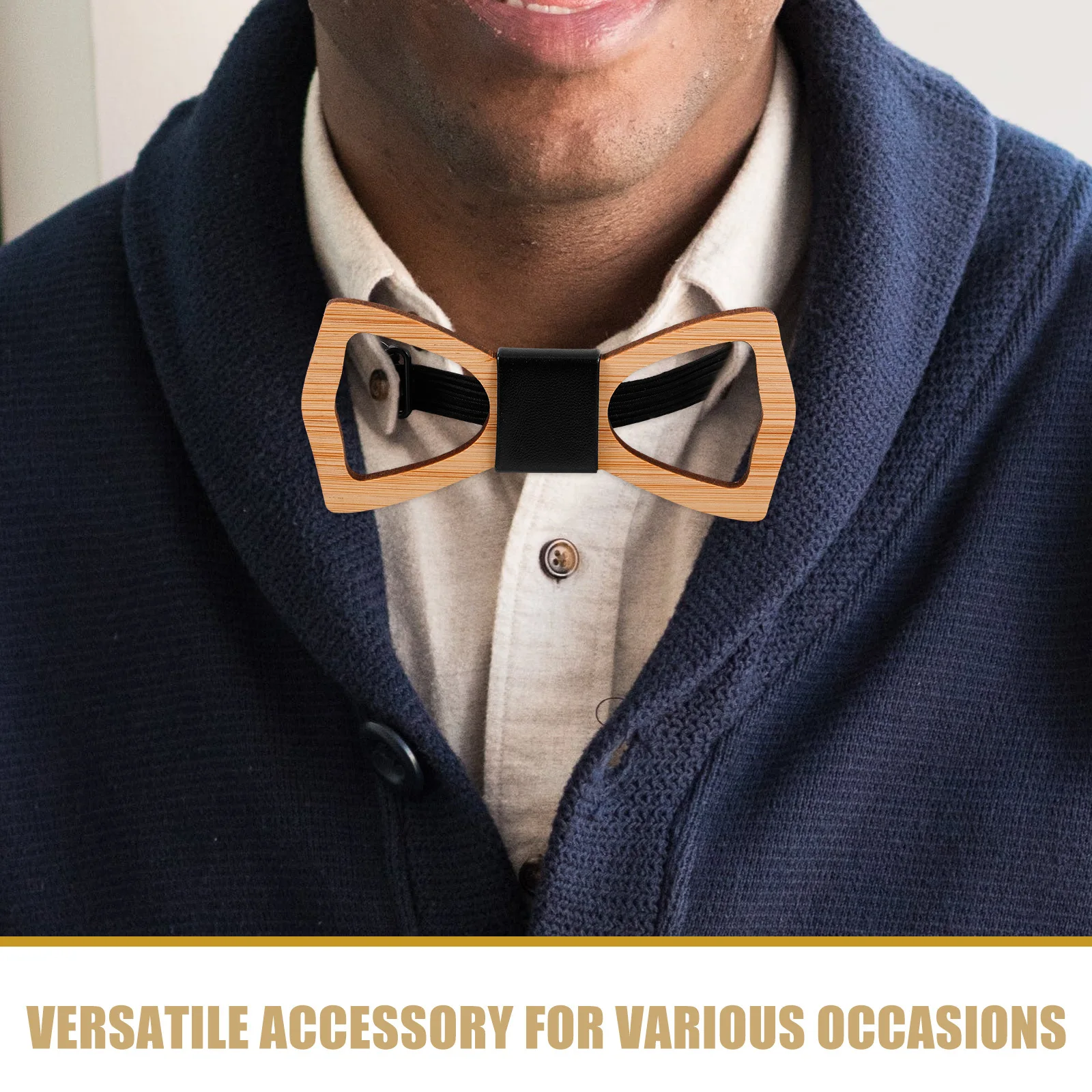 대나무 나무 나비넥타이 남성 수제 신랑 결혼식 액세서리 경량 넥타이 포멀 캐주얼 행사용 나무 나비넥타이